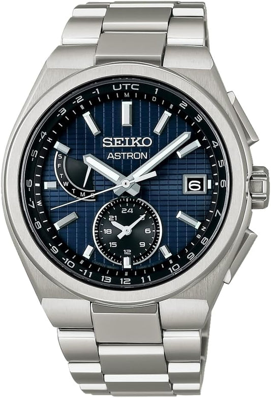 Seiko Watch Astron NEXTER 8B63 Solar Radio Watch, Titanium, Dial: Navy, Bracelet Type