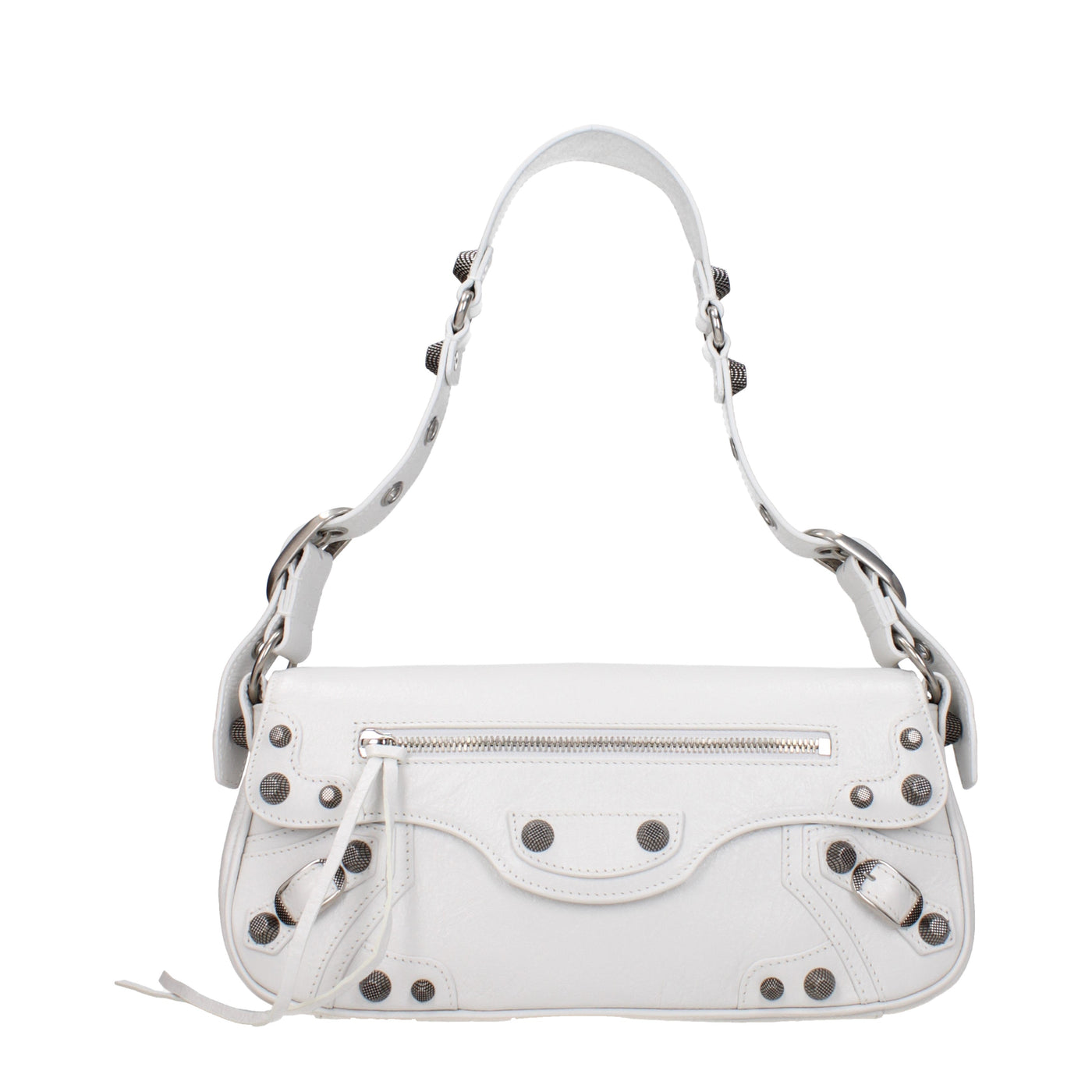 BalenciagaショルダーバッグLe Cagole Donna Pelle Bianco/Bianco Ottico - Image 1