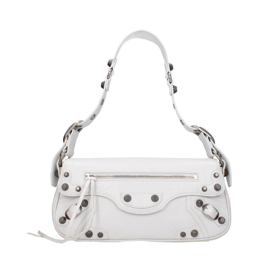 BalenciagaショルダーバッグLe Cagole Donna Pelle Bianco/Bianco Ottico - Image 1