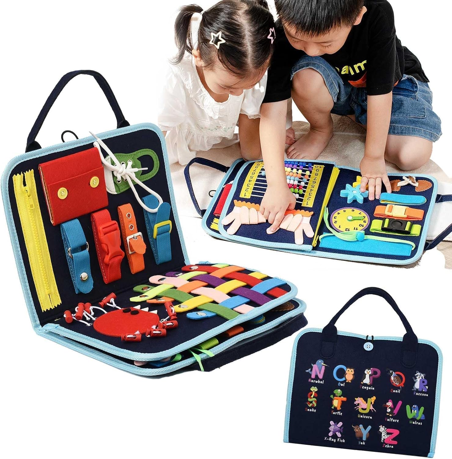 Montessori Toy (Authentic Japanese Product) Educational Toy, Recommended by Educational Professionals, 1 Year, 2 Years, 3 Years, 4, 5, 6 Years, (Educational Magazines), Busy Board, Girls, Birthday