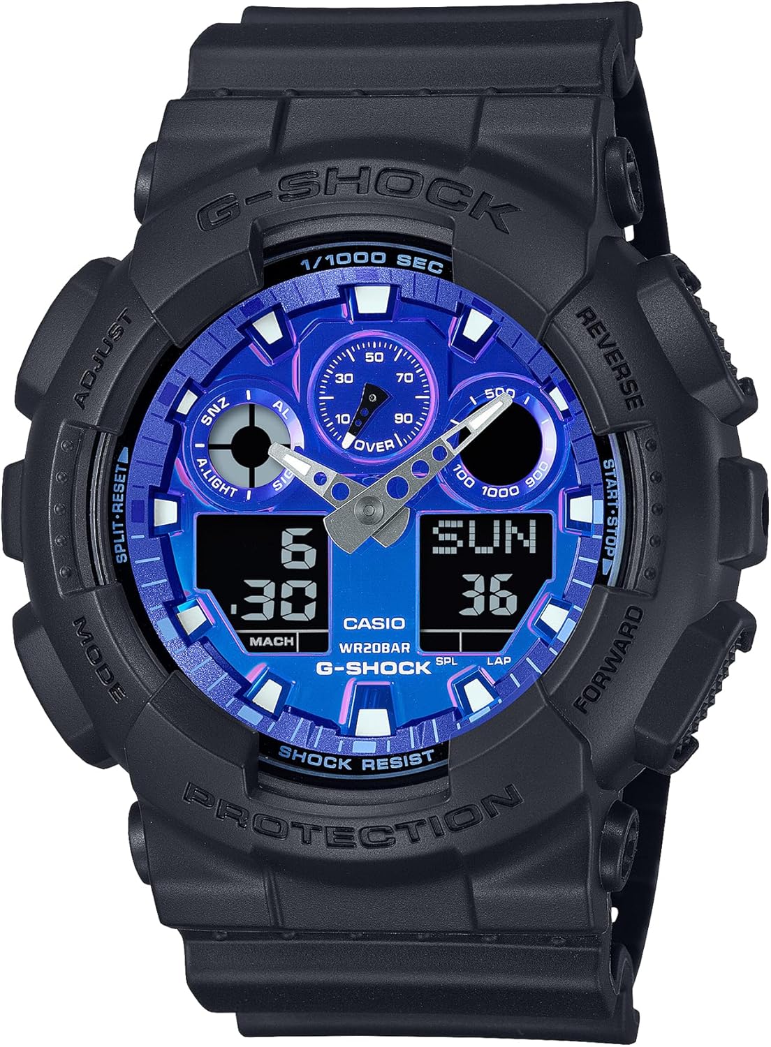 G-Shock Flame inside series, blue, Round (GA-100)