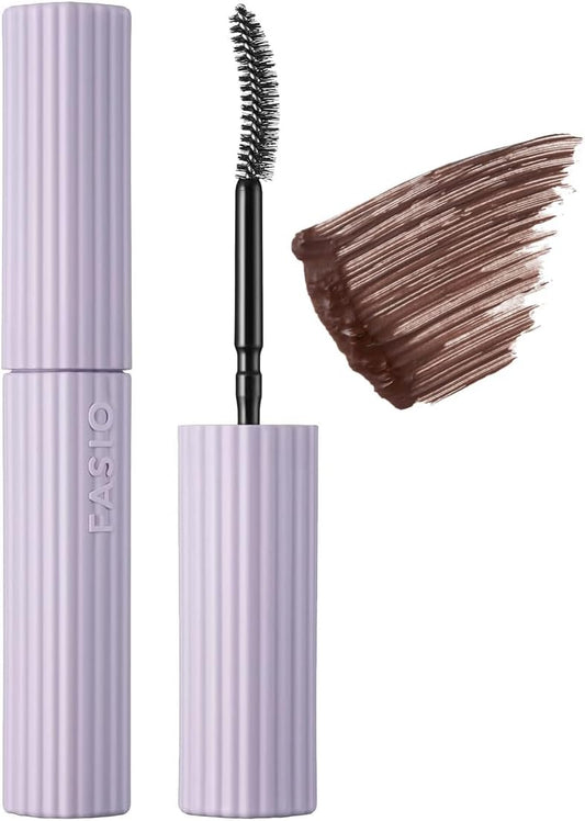 FASIO Permanent Curl Mascara, Hybrid (Volume), Waterproof, Remove with Hot Water, 02, Brown, 0.2 oz (6 g)