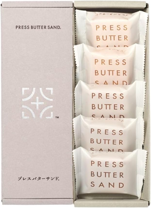 Official: Press Butter Sand Butter Sandwich Cookies, Plain, Pack of 5