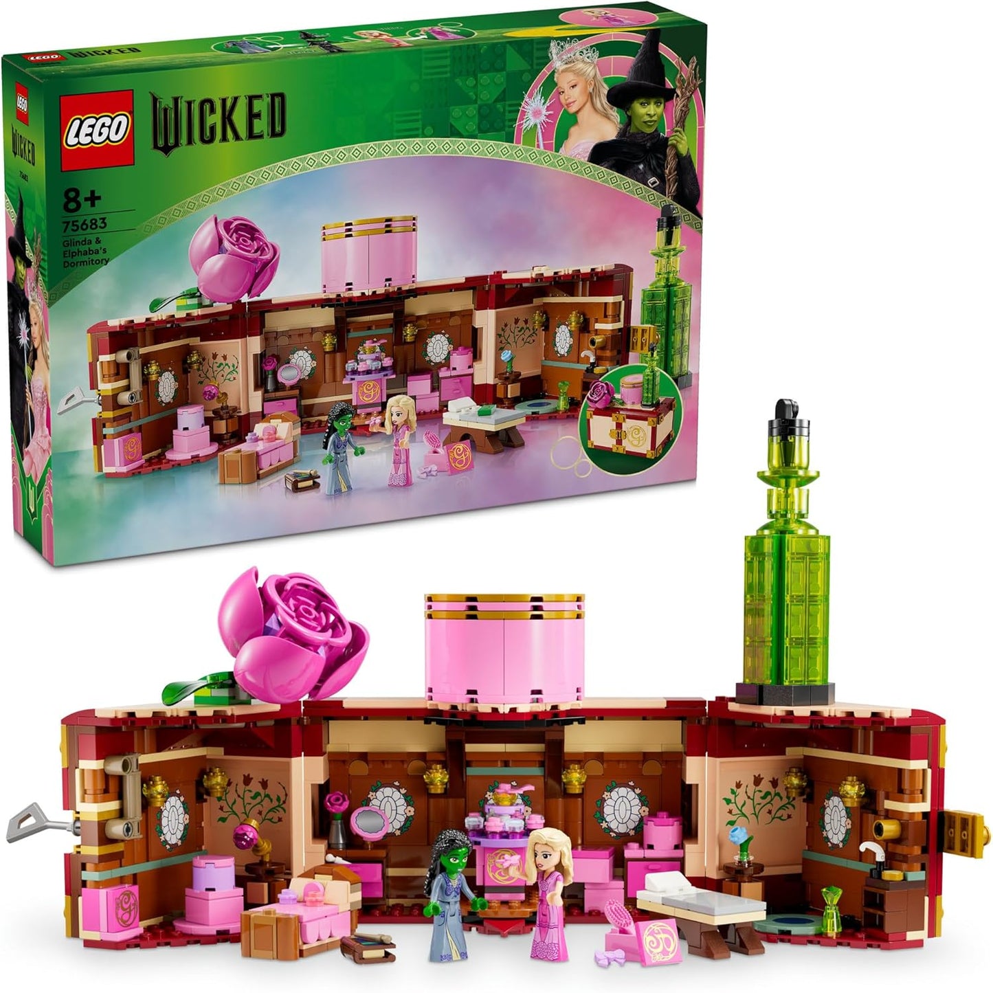 LEGO Wicked Glinda and Elphaba's Room Toy Plaything Birthday Present Blocks Girls Boys Children 8 Years Old 9 Years Old 10 Years Old Elementary School Students Pretend Play House Play 75683