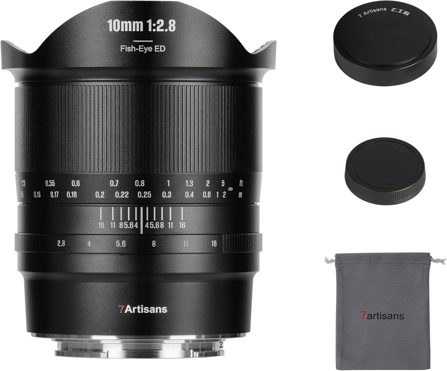 7artisans 10mm F2.8 II Full Frame Super Wide Angle Fisheye Lens with 185° Manual Focus for Leica/Panasonic/Sigma L Serise Mirrorless Cameras