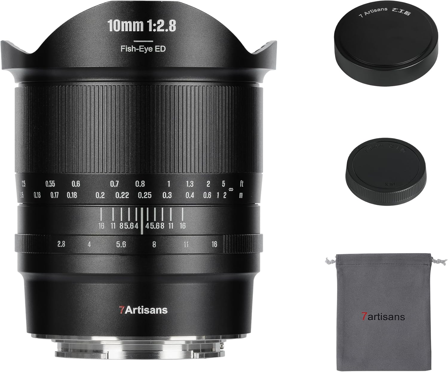 7artisans 10mm F2.8 II Full Frame Super Wide Angle Fisheye Lens with 185° Manual Focus for Leica/Panasonic/Sigma L Serise Mirrorless Cameras