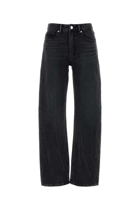 Alexander Wang アレクサンダー・ワン・ダーク・グレーのデニム・ジーンズ - Image 1