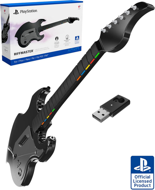 【SONY公式ライセンス商品】PDP RiffMaster ワイヤレスギターコントローラー Fortnite Festival/Rock Band 4対応 折りたたみ式 PS5/PS4 超低遅延＆36時間プレイ可能【国内正規品】