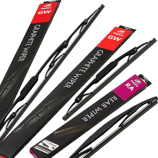[Front & Rear Set of 3] Wiper Blades 3 Piece Set of 3 Wiper Blades 25.6 inches (650 mm) x 15.0 inches (380 mm) Rear 13.8 inches (350 mm) Graphite Honda Freed + GB5 GB6 GB7 GB8 FESCO Fesco GW6538RA35