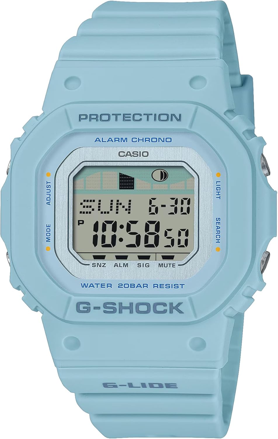 Casio G-Shock G-Lide Light Blue Digital Watch GLX-S5600-2
