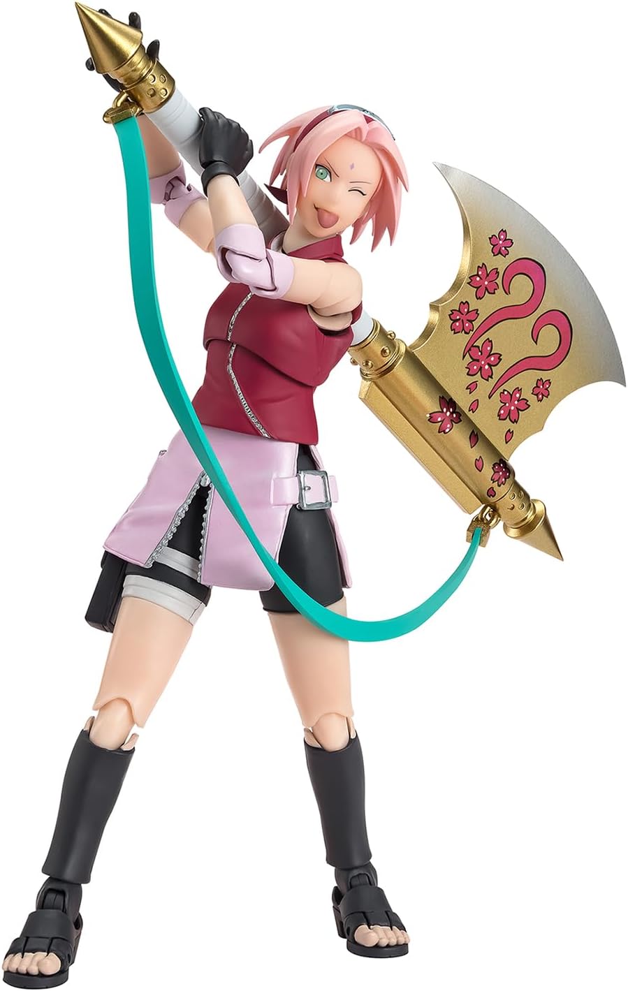 S.H. Figuarts NARUTOP 99 Edition Poseable Sakura Haruno Figure, PVC and ABS, Pre-Painted, 5.3 inches (135 mm)