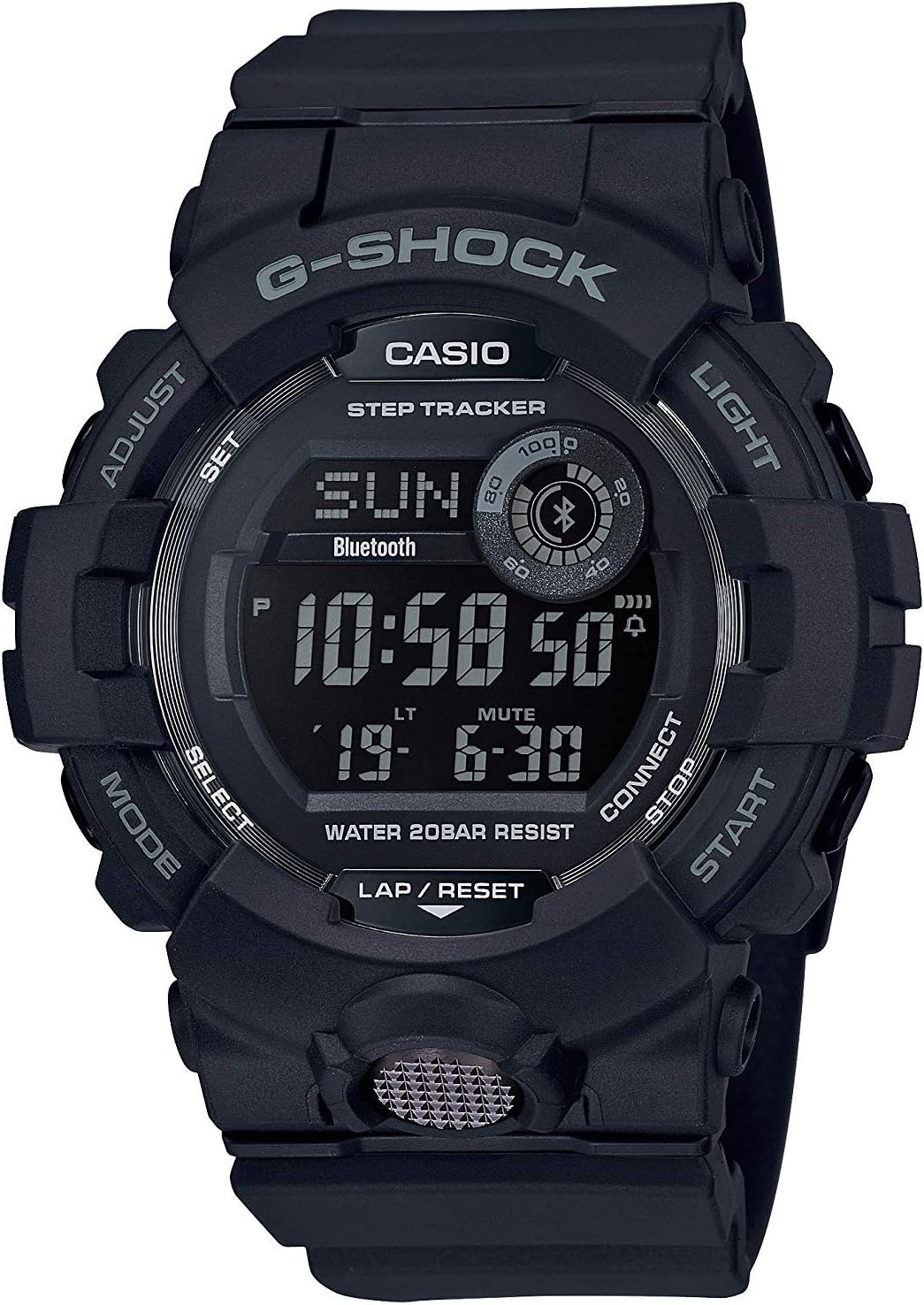 Casio G-Shock GBD-800 Men's Wristwatch, black/black/black, Belt Type: