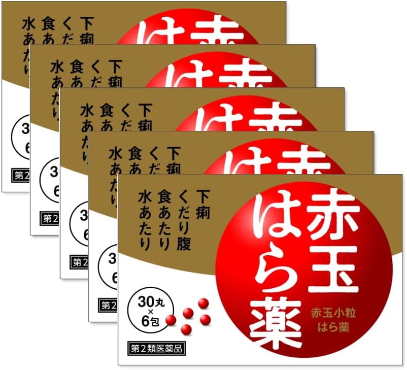 【第2類医薬品】赤玉小粒はら薬30丸×6包 ×5