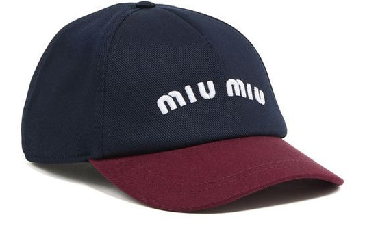 MIU MIU コットン ベースボールキャップ - Image 1