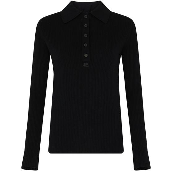 COURREGES マルチボタン ウール製 ポロ - Image 1