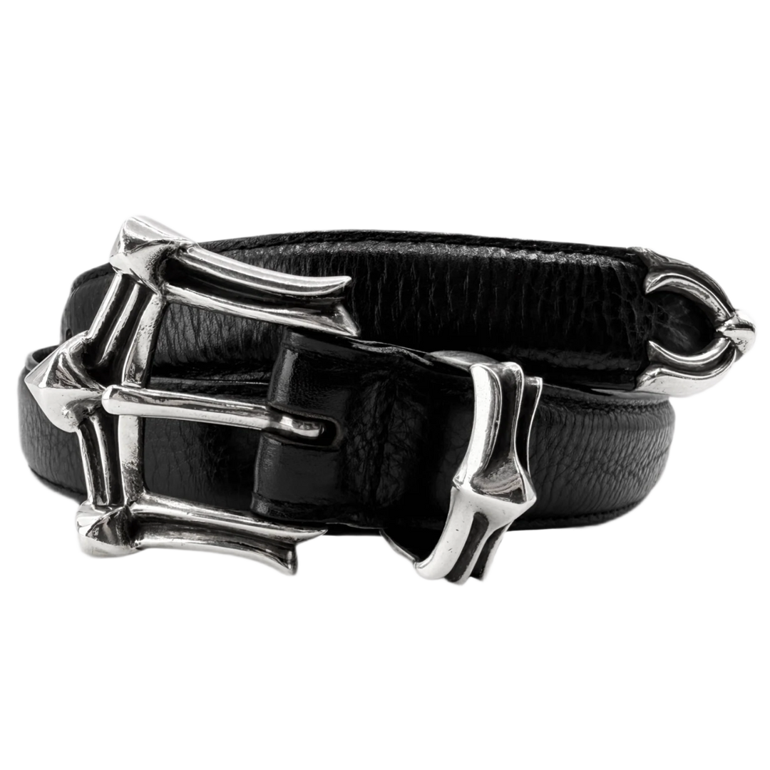 CHROME HEARTS 'WAXED PUNK' 3 PIECE LEATHER BELT
