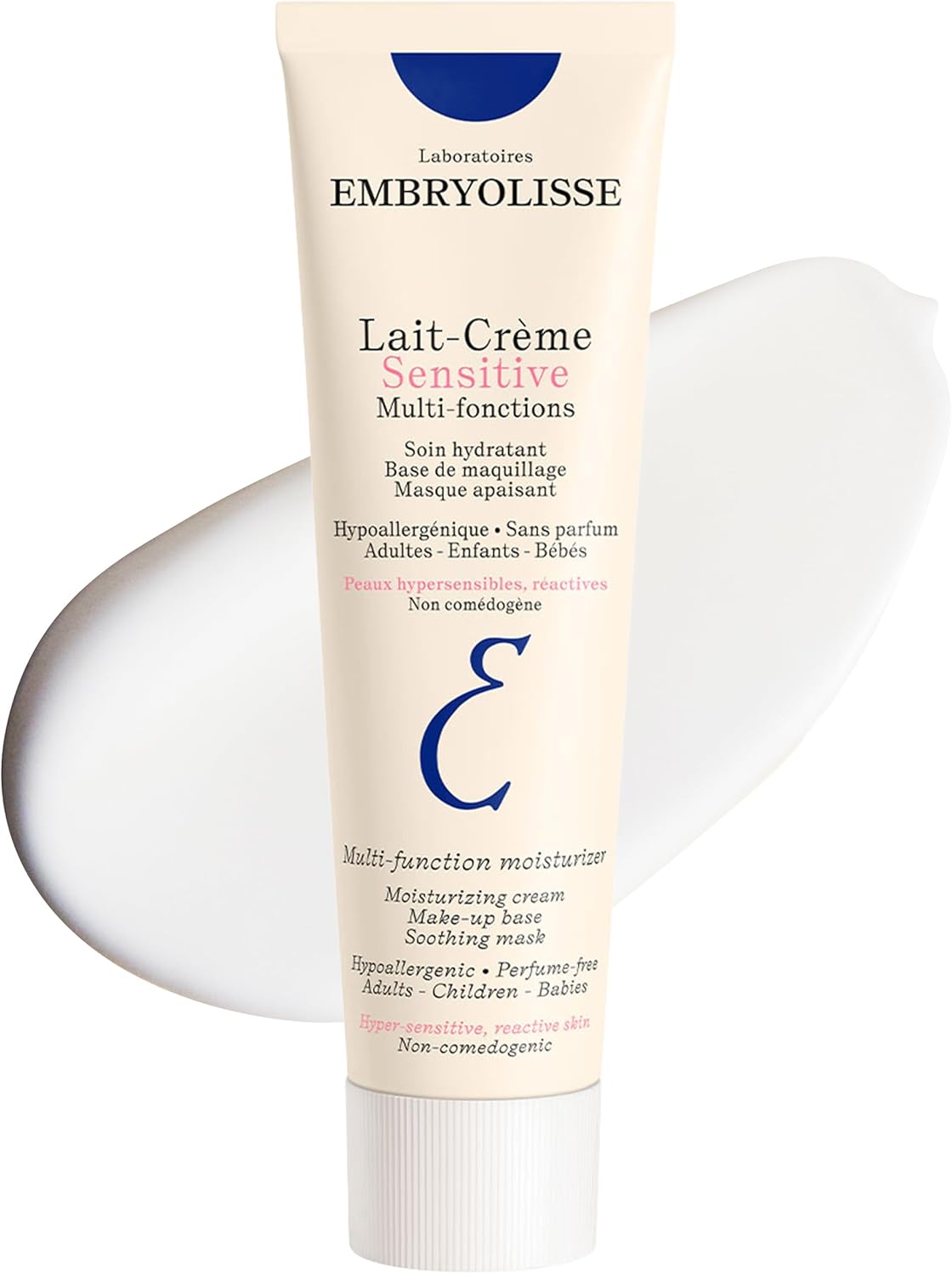 Embryolisse Moisture Cream, Sensitive, 3.4 fl oz (100 ml), Sensitive Skin, Fragrance-free, Moisturizing, Makeup Base, Baby, Body Care, Fragrance Free