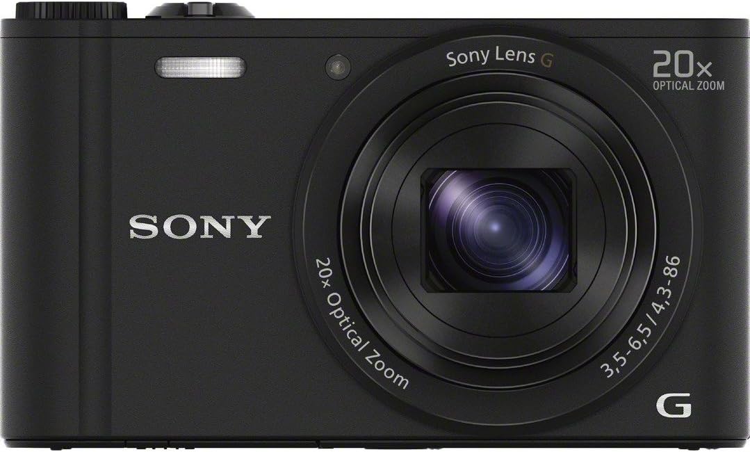 Sony DSC-WX350-B Cyber-shot WX350 Digital Camera, 20x Optical Zoom, Black