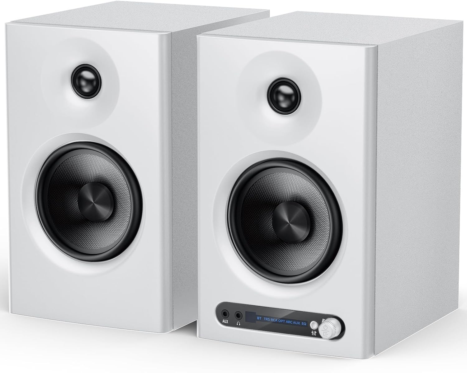 YOPIN Monitor Speaker Bluetooth 5.4 Switchable Between Three Modes (Monitor, Music, Theater) 4-Inch Mid-Bass Speaker 45Hz-20kHz Wide Frequency Range 60W Speaker Bluetooth Fiber Optic/TRS/HDMI/RCA/AUX