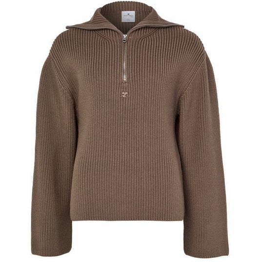 COURREGES Ribbed wool trucker sweater - Image 1