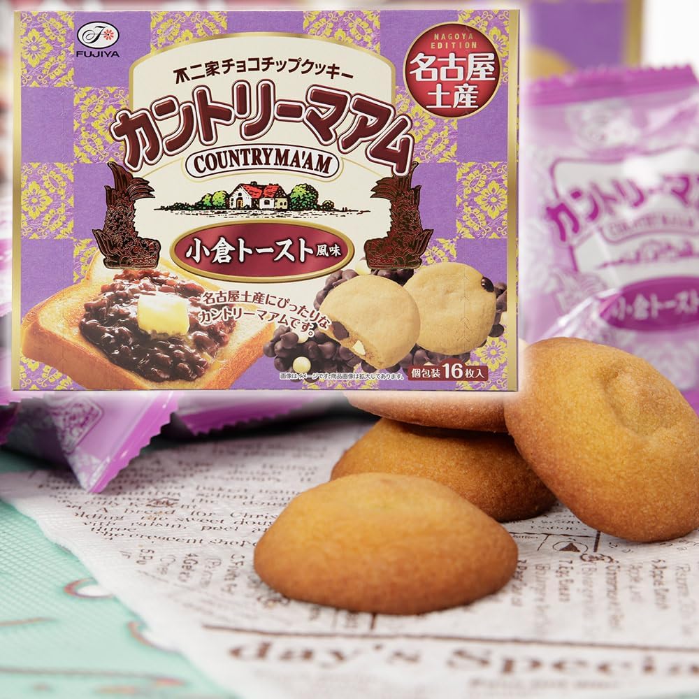Fujiya Nagoya Limited Country Mam Ogura Toast Flavor, Pack of 16
