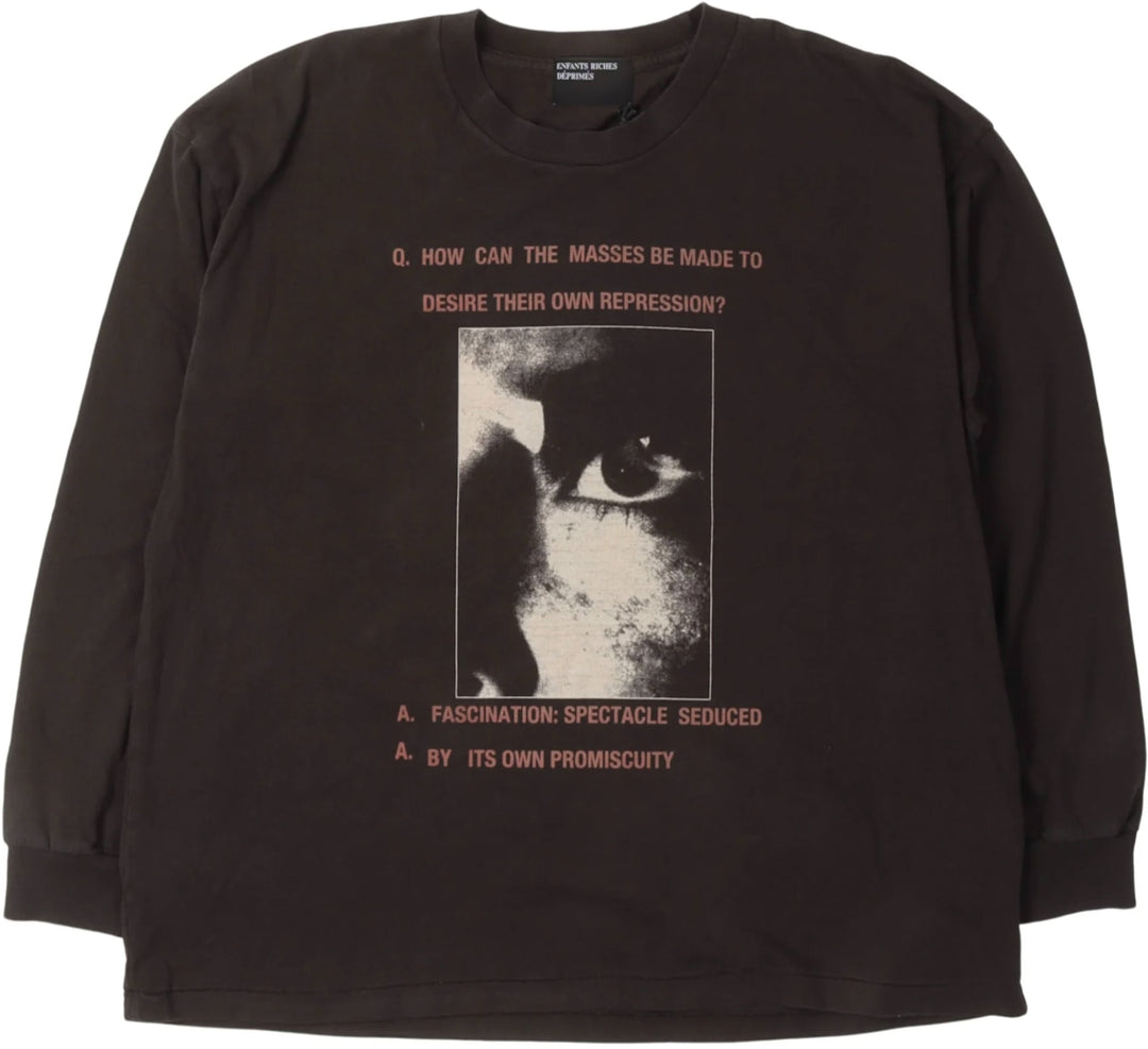 ENFANTS RICHES DÉPRIMÉS 'IDEOLOGY MATERIALISED' BLACK LONGSLEEVE TEE