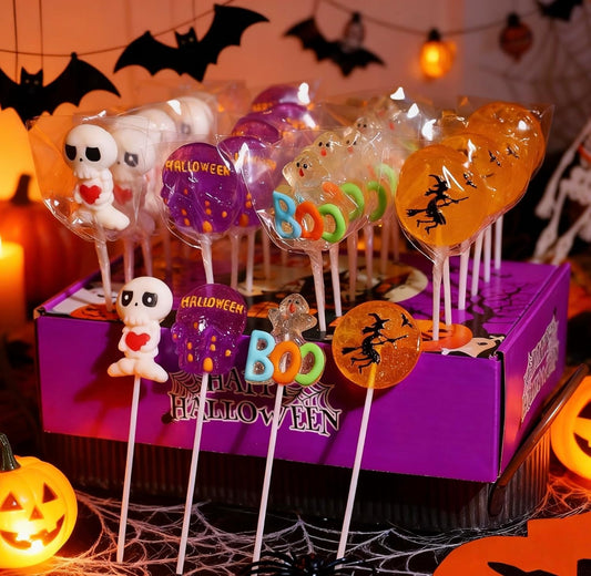 Seikaoen Halloween Candy Candy Candy Candy Assorted Individual Packaging Fancy Dress Party Ghost Kids Present Commercial Use (24 Halloween Candy)