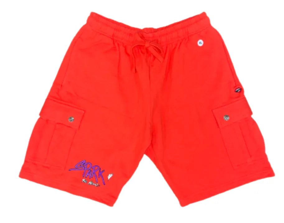 CHROME HEARTS MATTY BOY 'SICK HEART' CARGO SWEAT SHORTS
