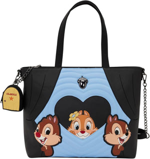 Loungefly Chip 'n' Dale Two Chips & a Miss - Bolsa de mano con bolsa para monedas