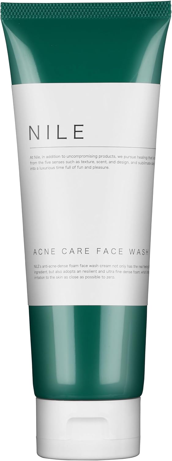 NILE Dense Foam Facial Cleansing Acne, Pores, Quasi-drug Cream Facial Wash Soap (Eucalyptus Mint Scent)