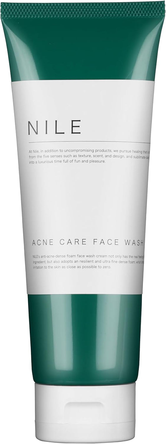 NILE Dense Foam Facial Cleansing Acne, Pores, Quasi-drug Cream Facial Wash Soap (Eucalyptus Mint Scent)