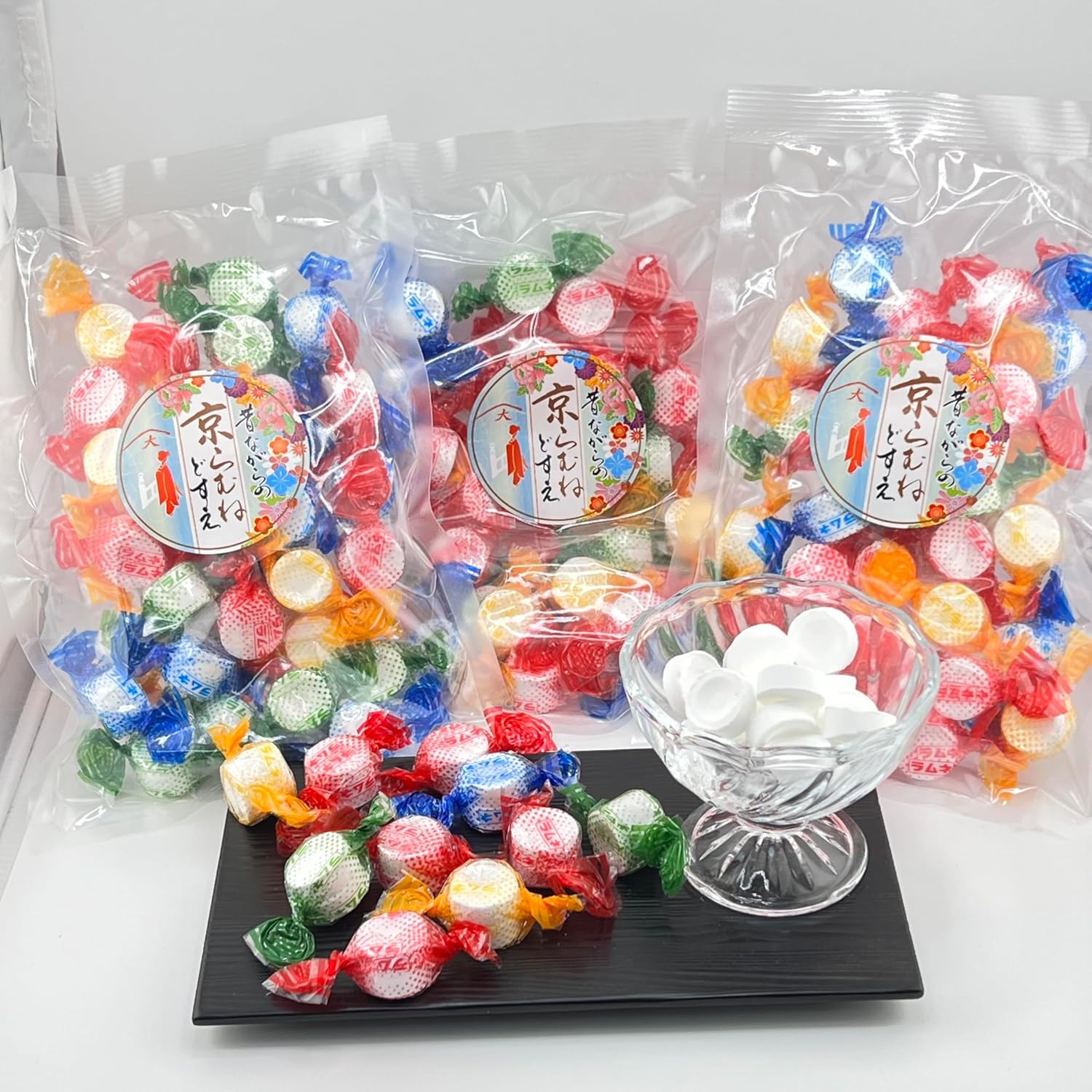 Kyoto Limited Product, Kyoto Handmade Japanese Confectionery Set, 4.6 oz (130 g) x 3 Bags (130 g) x 3 Bags (130 g) Set, Carefully Made One by the Skilled Japanese Confectionery Artisans in Kyoto gift