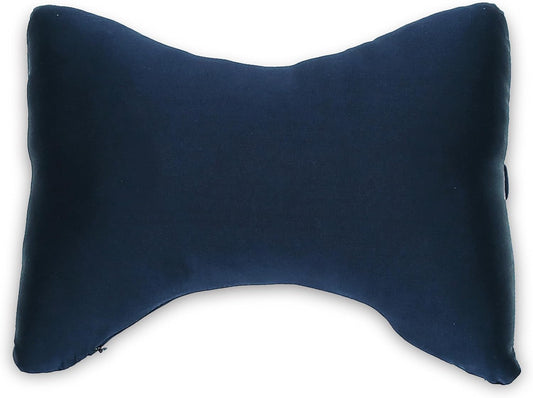 Moripilo Neck Pillow, Car (100% Silk, Gentle on Skin and Hair), Headrest, Neck Pad, Portable Pillow, Compact, Airplane, Neck Pillow, Fun de SILK Mini Pillow (Navy)