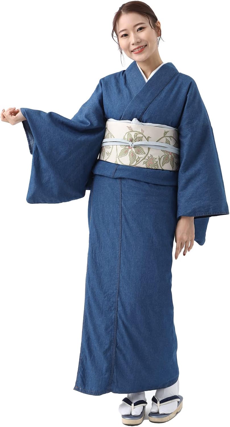 Taiyutafu Denim Kimono, Women's, Tailored, Washable Kimono, Yukata