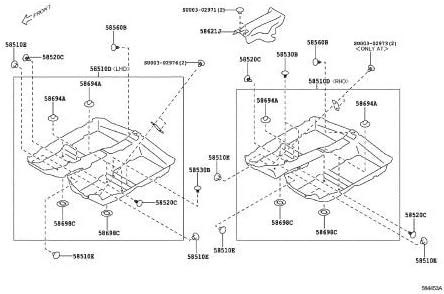 TOYOTA Genuine Parts Front Floor Carpet Clip Occitane Part Number SU003-02972