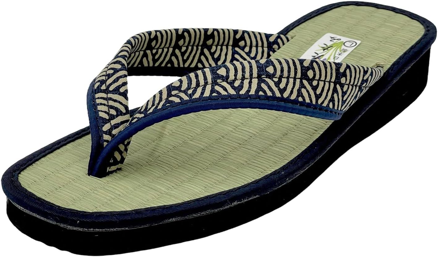 Daimei Shokai Men's Nose Strap Tatami Folding Japanese Pattern Japanese Style Sandals