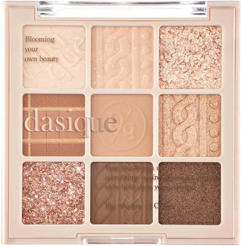 Dasique #15 Beige Knit Eyeshadow Palette, Undereye Eye Makeup, 9-Color Eyeshadow Palette x 1
