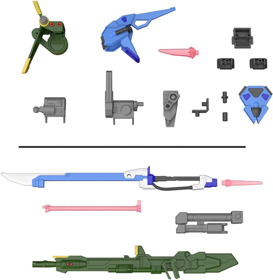 Bandai Spirits Gunpla 01 Optional Parts Set, Gunpla 02 (Launcher Striker & Sword Striker), Color-Coded Plastic Model