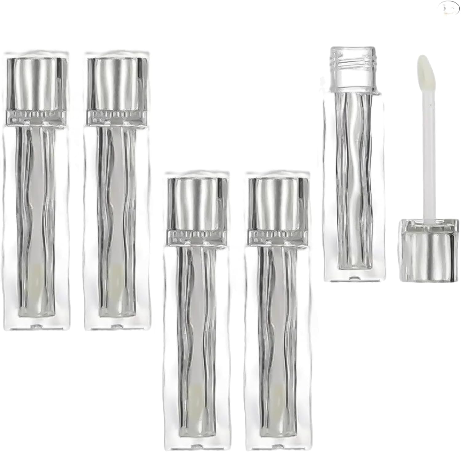 Lip Gloss Tubes 5ml Lipstick Tubes Empty Tubes (Pack of 5) DIY Lip Gloss Clear Cosmetic Storage Containers Plastic Empty Bottles Travel Portable Reusable Lip Gloss Lip Glaze Perfect for Makeup