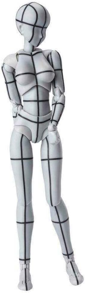 BANDAI SPIRITS S.H. Figuarts Body-chan -Wire Frame Gray Color Ver., Approx. 5.3 inches (135 mm), PVC & ABS Pre-painted Action Figure