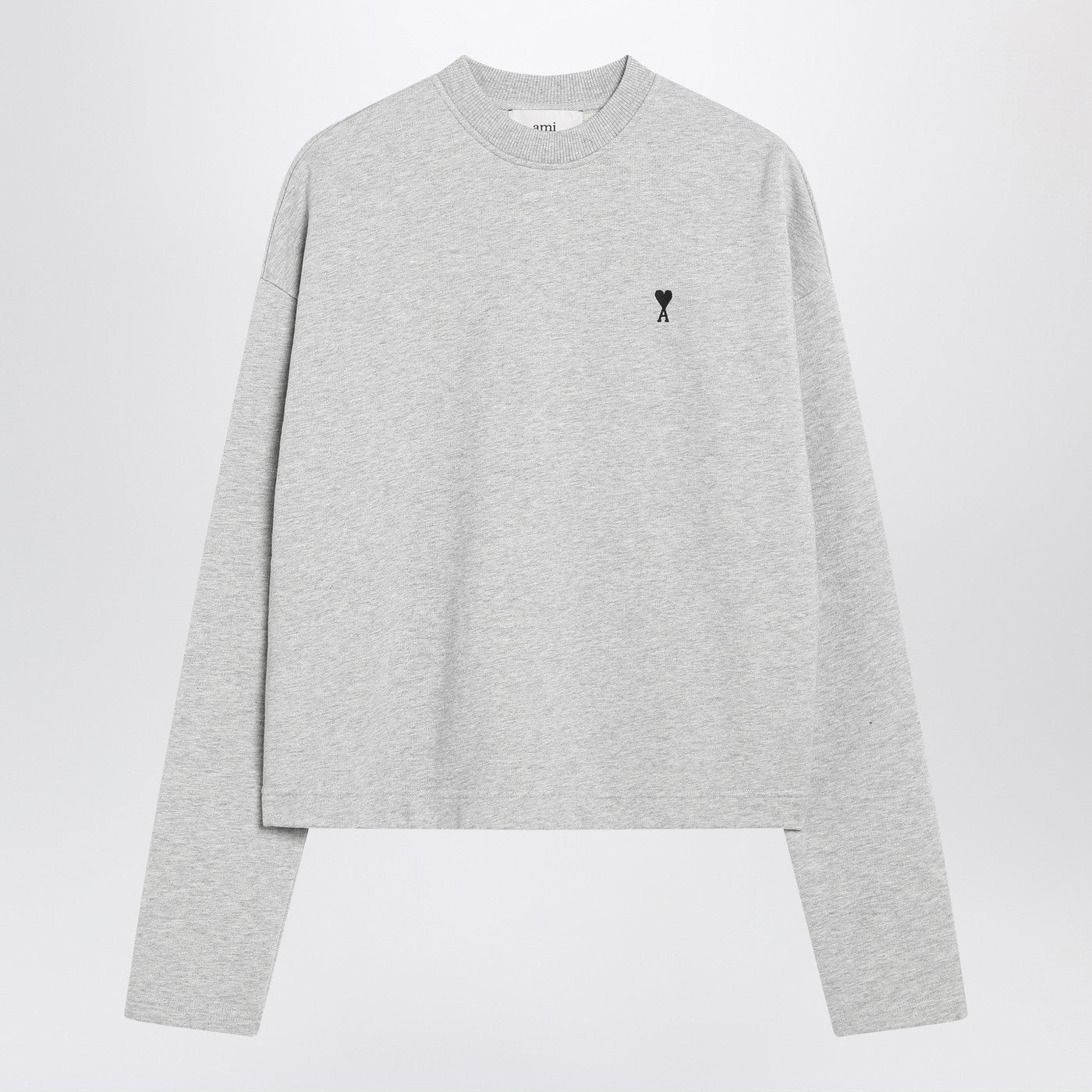 Ami Paris Gray Ami De Coeurスウェットシャツ - Image 1