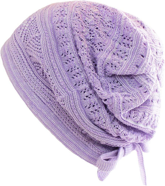 Kokoro Anti-Cancer Chemical/Medical Hat, Organic Lace Braided Pattern Care Cap [Autumn and Winter] [Made in Japan]