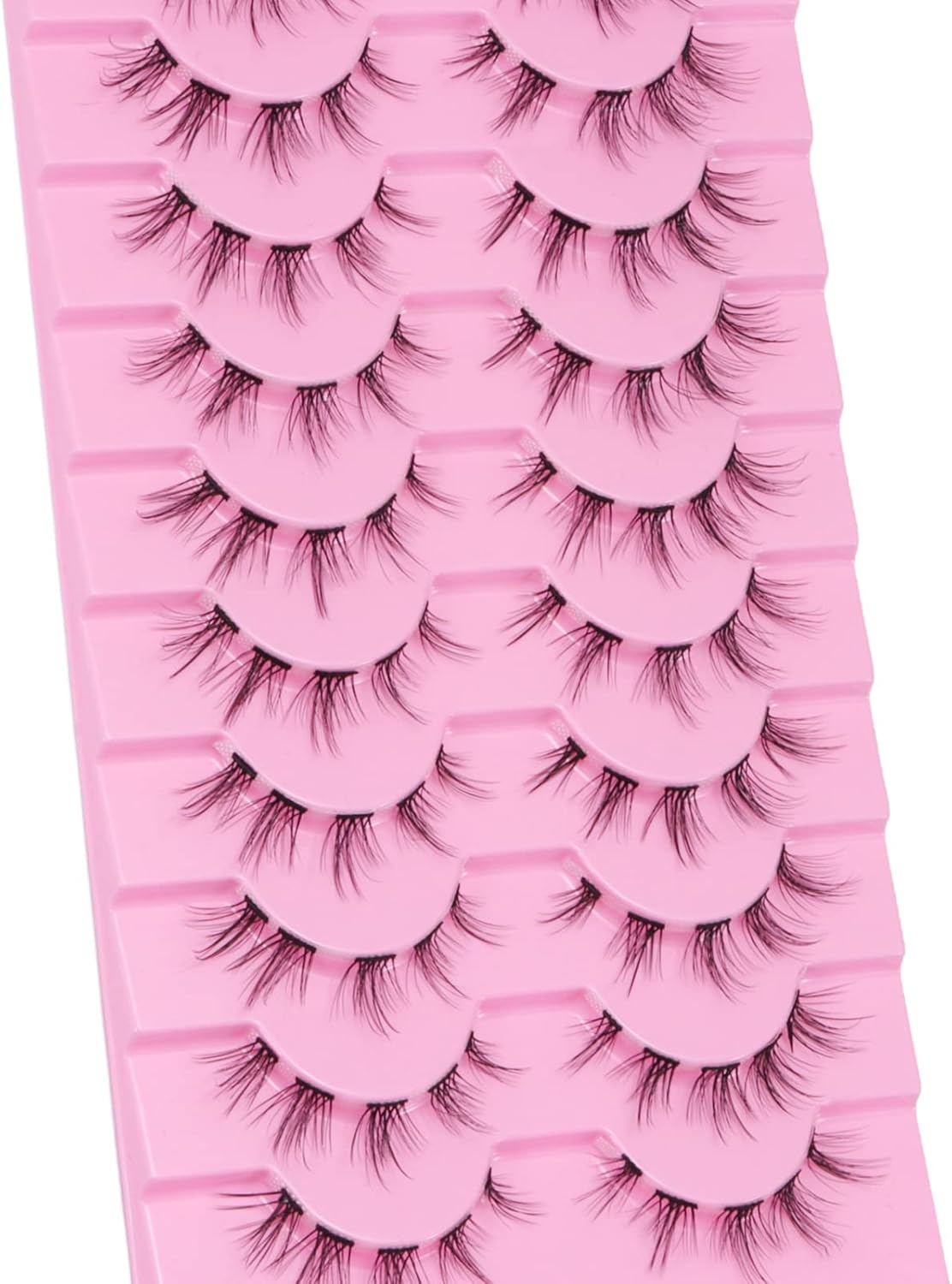 10 Pairs Cluster Eyelashes Natural Look Manga Lush Cluster C Curl Faint Individual Eyelashes Cat Eye Eyelashes DIY Eyelash Extensions (TM30)