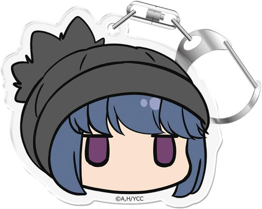 Yurucamp Face Stamp Key Chain Rin Shima High Bocce Ver.