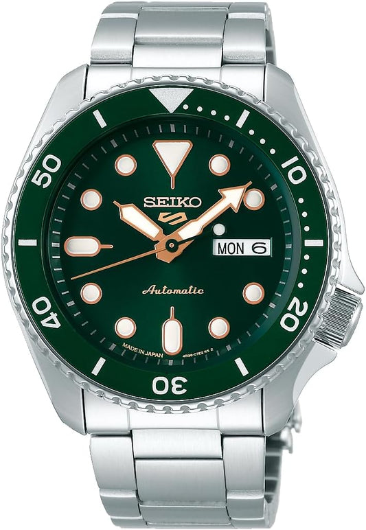 Seiko Watch 5 Sports SKX Watch, silver/green