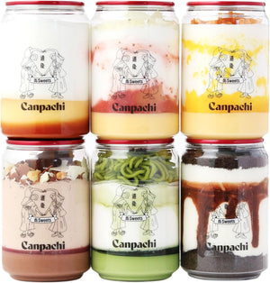 Ehime Dogo Frozen Canned Cake and Pudding Set of 6 (6 Types), Sweets, Year-end Gift, Birthday Gift, Canpachi, Subtle Sweetness, Handmade Special Canned Pudding and Cakes, Made in Ehime Prefecture