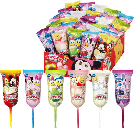 Glico Popcan (Mix of Drink Flavors), 30 lollipops