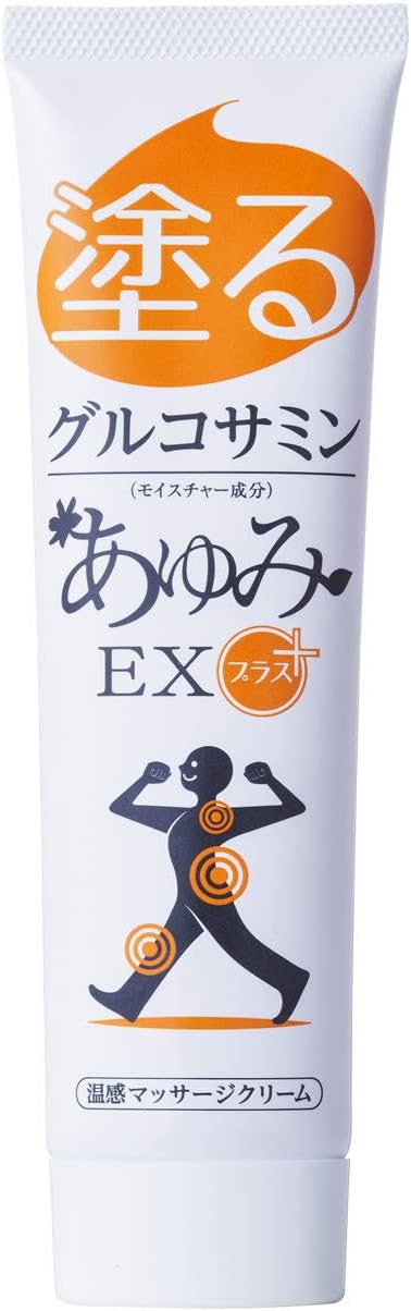 【For First-Timers】Nururu Glucosamine Ayumi EX Plus (Regular) 1 Tube - Warming Massage Cream - Warm and Pleasant for Knees, Lower Back, Shoulders - Contains Hyaluronic Acid, Chondroitin, MSM Gel