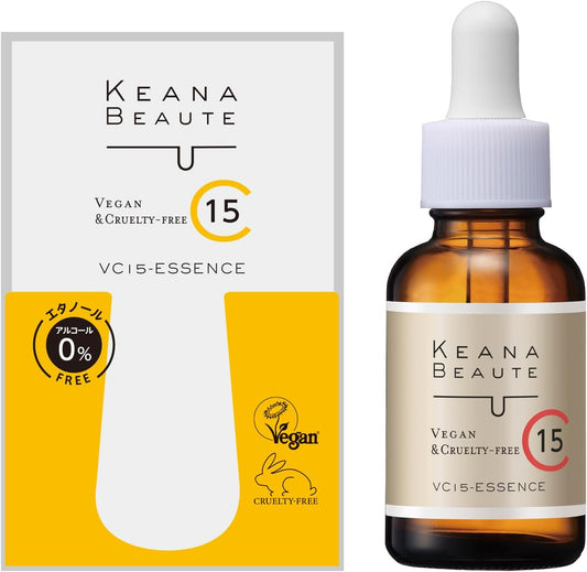 Keana Beaute VC15 Extra Intensive Serum, 1.1 oz (33 ml), 10% Extra, Exclusive, Vitamin C, Pore/Exfoliation Care, Made in Japan