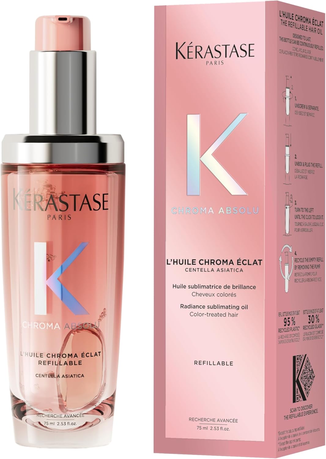 Kerastase Hair Oil, Yilushika, Gloss, 2.5 fl oz (75 ml)